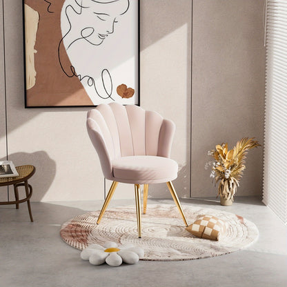 Metal Velvet Dining Chair with Multiple Color Options for Kitchen detail image - detail view 4