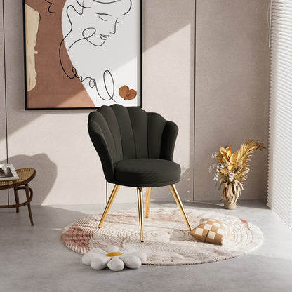 Metal Velvet Dining Chair with Multiple Color Options for Kitchen detail image - detail view 6