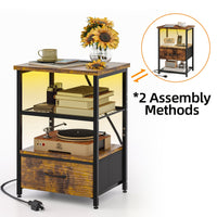 1pc-1 Drawer-Brown