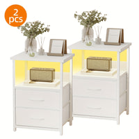 2pcs-2 Drawers-White
