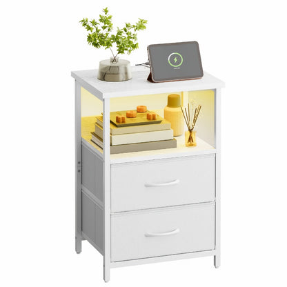 Multi-Drawer Nightstand with Charging Station for Practical Everyday Home Use detail image - detail view 10