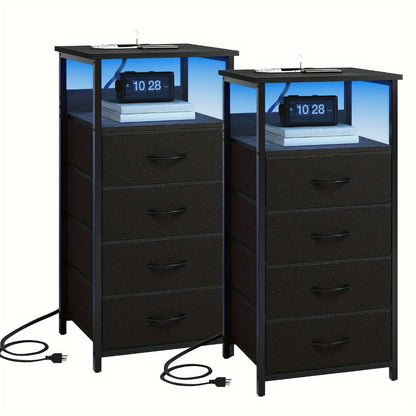 Multi-Drawer Nightstand with Charging Station for Practical Everyday Home Use detail image - detail view 21