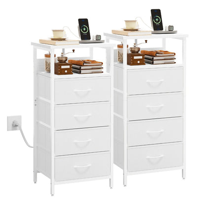Multi-Drawer Nightstand with Charging Station for Practical Everyday Home Use detail image - detail view 23