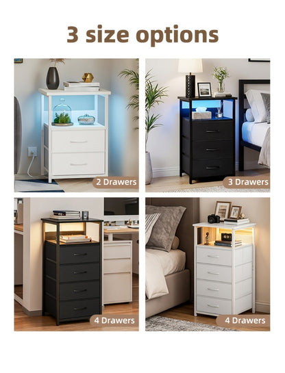 Multi-Drawer Nightstand with Charging Station for Practical Everyday Home Use detail image - detail view 39
