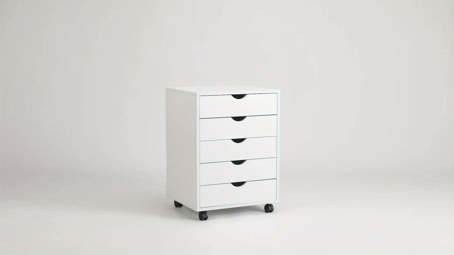 Multi-Drawer Rolling Bathroom Storage Cabinet, Freestanding Storage Cupboard detail image - detail view 11