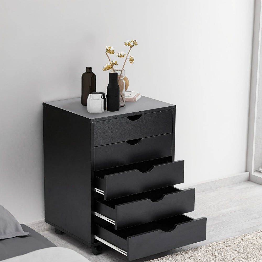 Multi-Drawer Rolling Bathroom Storage Cabinet, Freestanding Storage Cupboard detail image - detail view 7