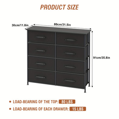 Dresser shown in the Black, 8-Drawers option