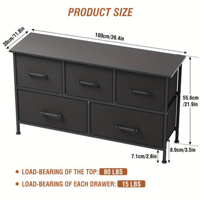 Multi-Drawer Wood Dresser with Storage Drawers and Multiple Color Options for Bedroom detail image - detail view 5
