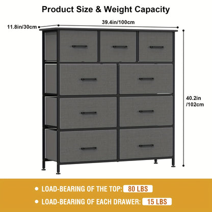 Dresser shown in the Grey, 9-Drawers option