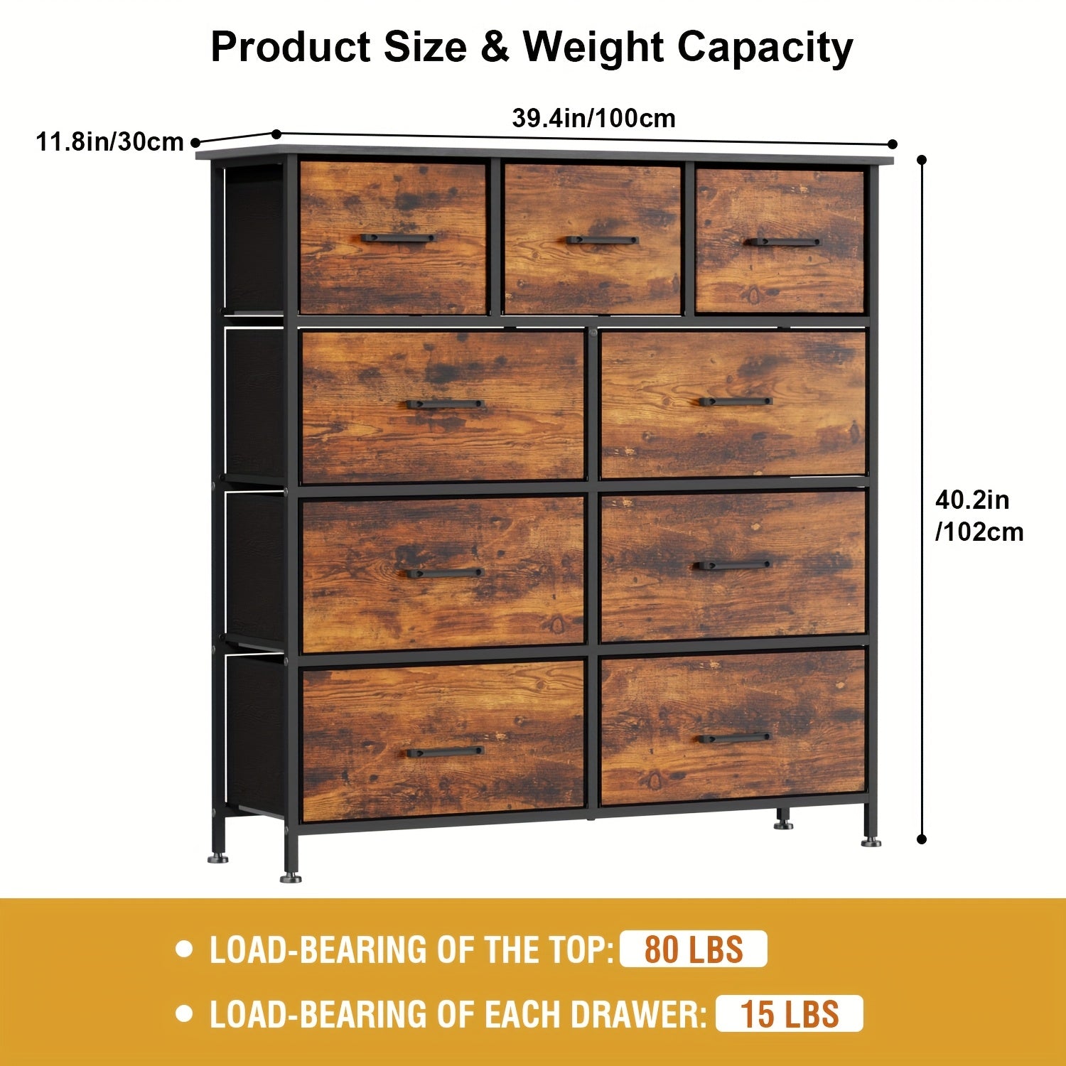Dresser shown in the Nature, 9-Drawers option