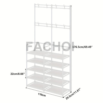 Multi-Layer Freestanding Shoe Rack, Closet Shoe Shelf for Entryway detail image - detail view 11