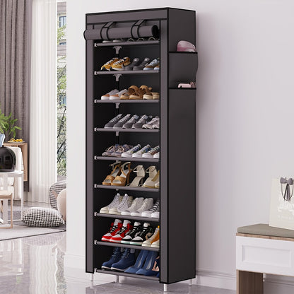 Multi-Tier Fabric Shoe Cabinet, Space-Saving Shoe Cupboard for Entryway detail image - detail view 10