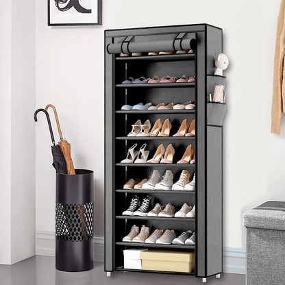 Multi-Tier Fabric Shoe Cabinet with Tool-Free Assembly for Entryway detail image - detail view 19