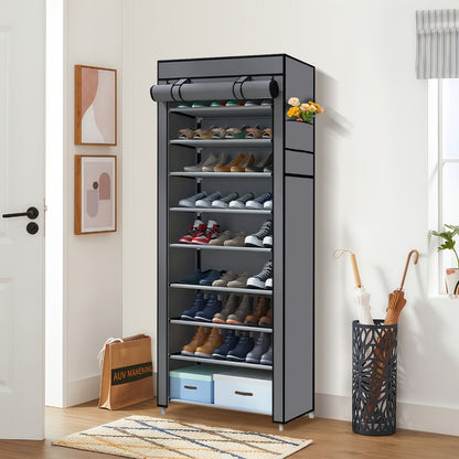 Multi-Tier Fabric Shoe Cabinet with Tool-Free Assembly for Entryway detail image - detail view 9