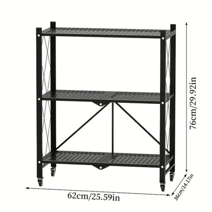 Multi-Tier Foldable Storage Shelf for Living Room and Home Office detail image - detail view 6