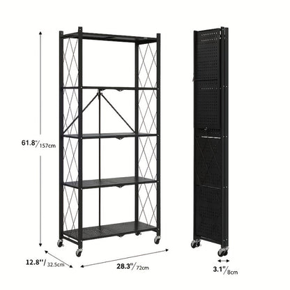 Multi-Tier Foldable Storage Shelf for Living Room and Home Office detail image - detail view 8