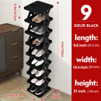 9 Tier - Solid Black