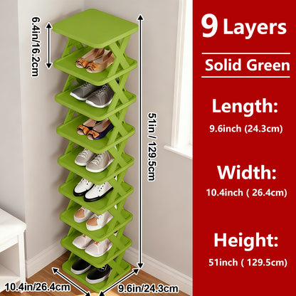 Shoe Rack shown in the Green option