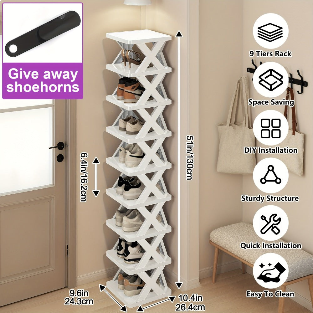 Multi-Tier Space-Saving Shoe Rack with Stackable Design for Organized Everyday Storage detail image - detail view 5