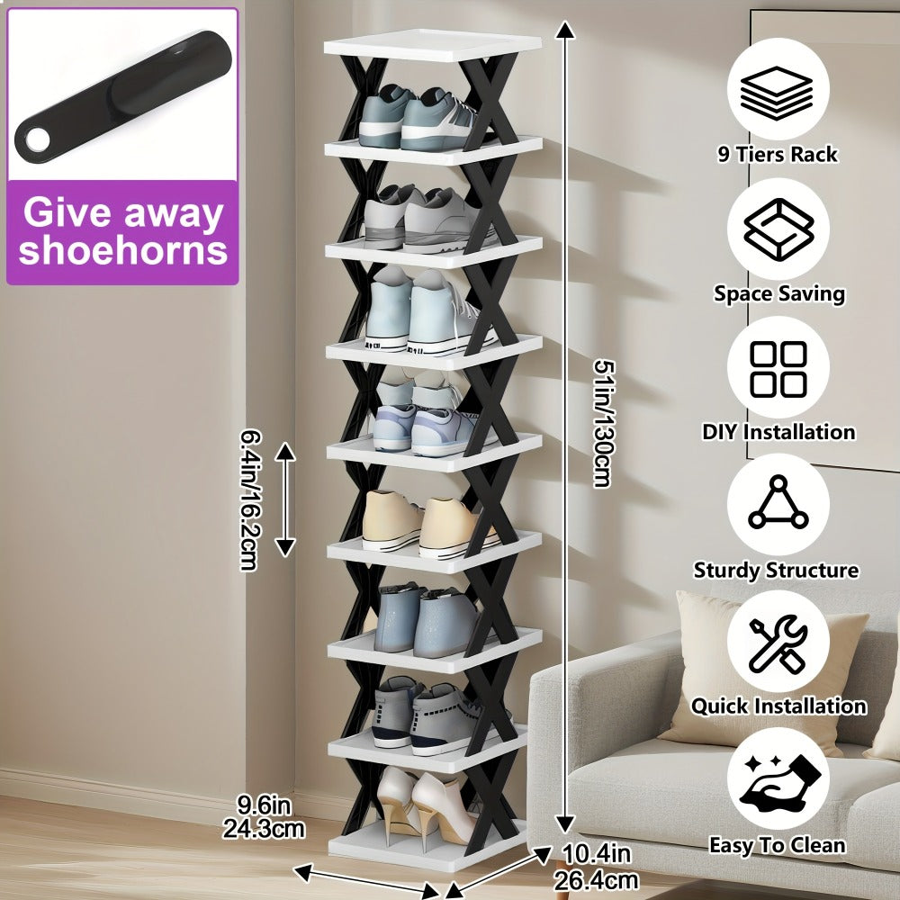 Multi-Tier Space-Saving Shoe Rack with Stackable Design for Organized Everyday Storage detail image - detail view 6