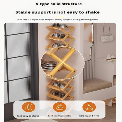 Multi-Tier Space-Saving Shoe Rack with Tool-Free Assembly for Organized Everyday Storage detail image - detail view 6
