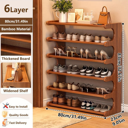 Multi-Tier Wide Shoe Rack with Tool-Free Assembly for Entryway detail image - detail view 4