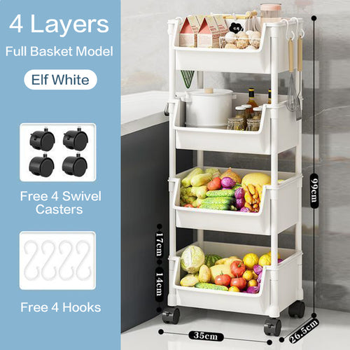 Rolling Carts and Storage Organizers, Rolling Cart Organizer with Lockable Wheels - Narrow shown in the main product view