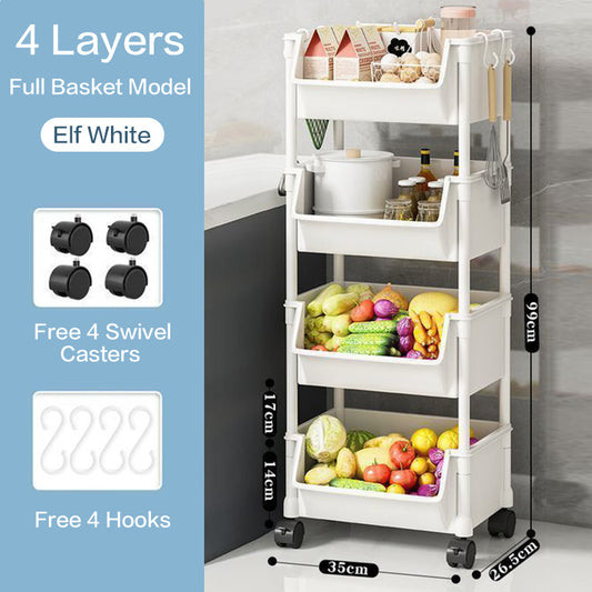 Rolling Carts and Storage Organizers, Rolling Cart Organizer with Lockable Wheels - Narrow shown in the main product view