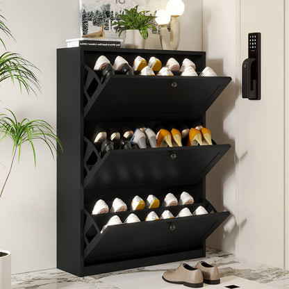 Narrow Shoe Cabinets And Shoe Storage with Hidden Storage for Entryway detail image - detail view 12