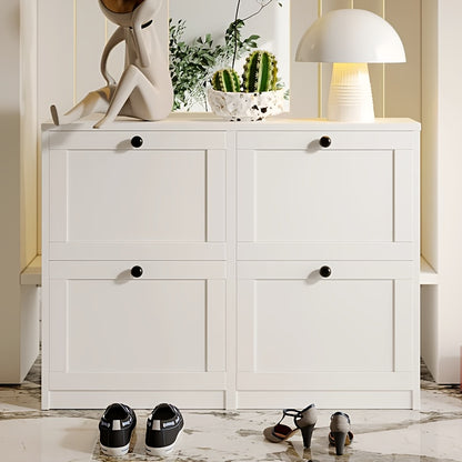 Shoe Cabinets and Shoe Storage shown in the White/4 Drawer option