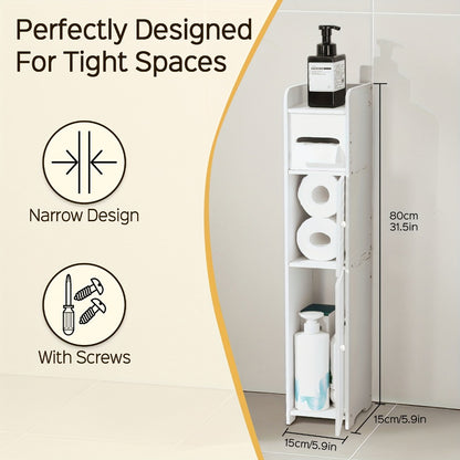 Narrow Slim Bathroom Cabinet for Organized Everyday Storage and Daily Home Use detail image - detail view 4
