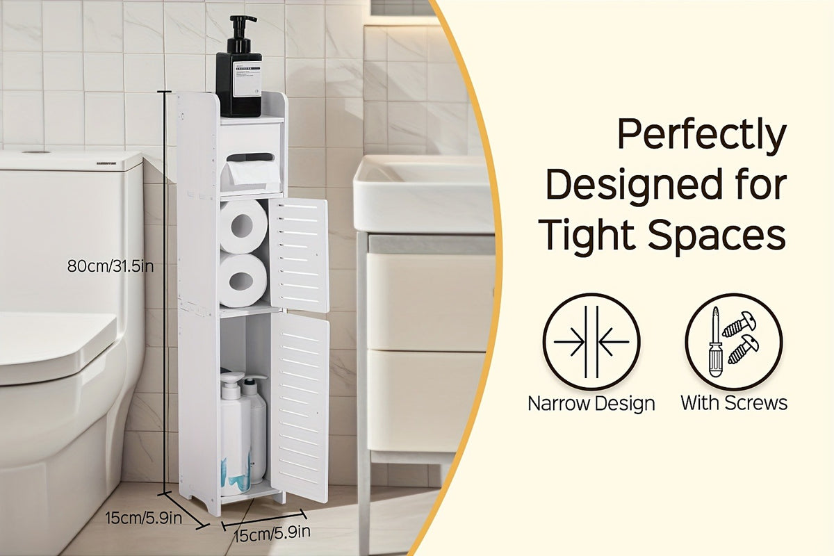 Narrow Slim Bathroom Cabinet for Organized Everyday Storage and Daily Home Use detail image - detail view 9