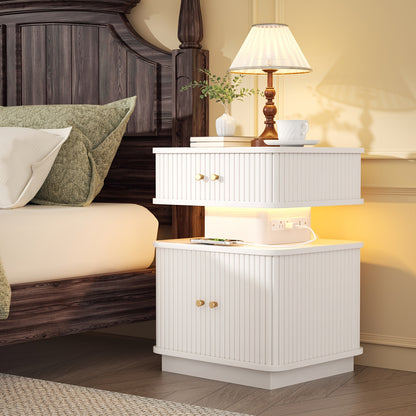 Nightstand shown in the White New Style, 1 option