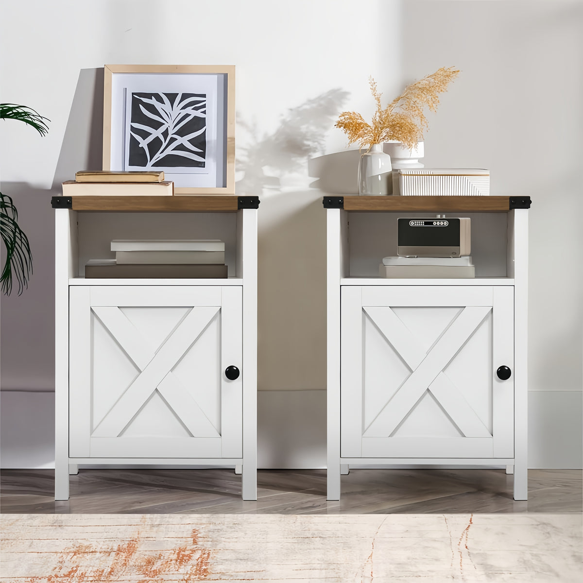 Nightstand shown in the White, 2 Packs option