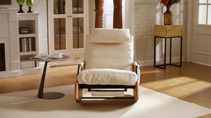Nursery Glider Chair with Padded Seat for Comfortable Everyday Seating detail image - detail view 11
