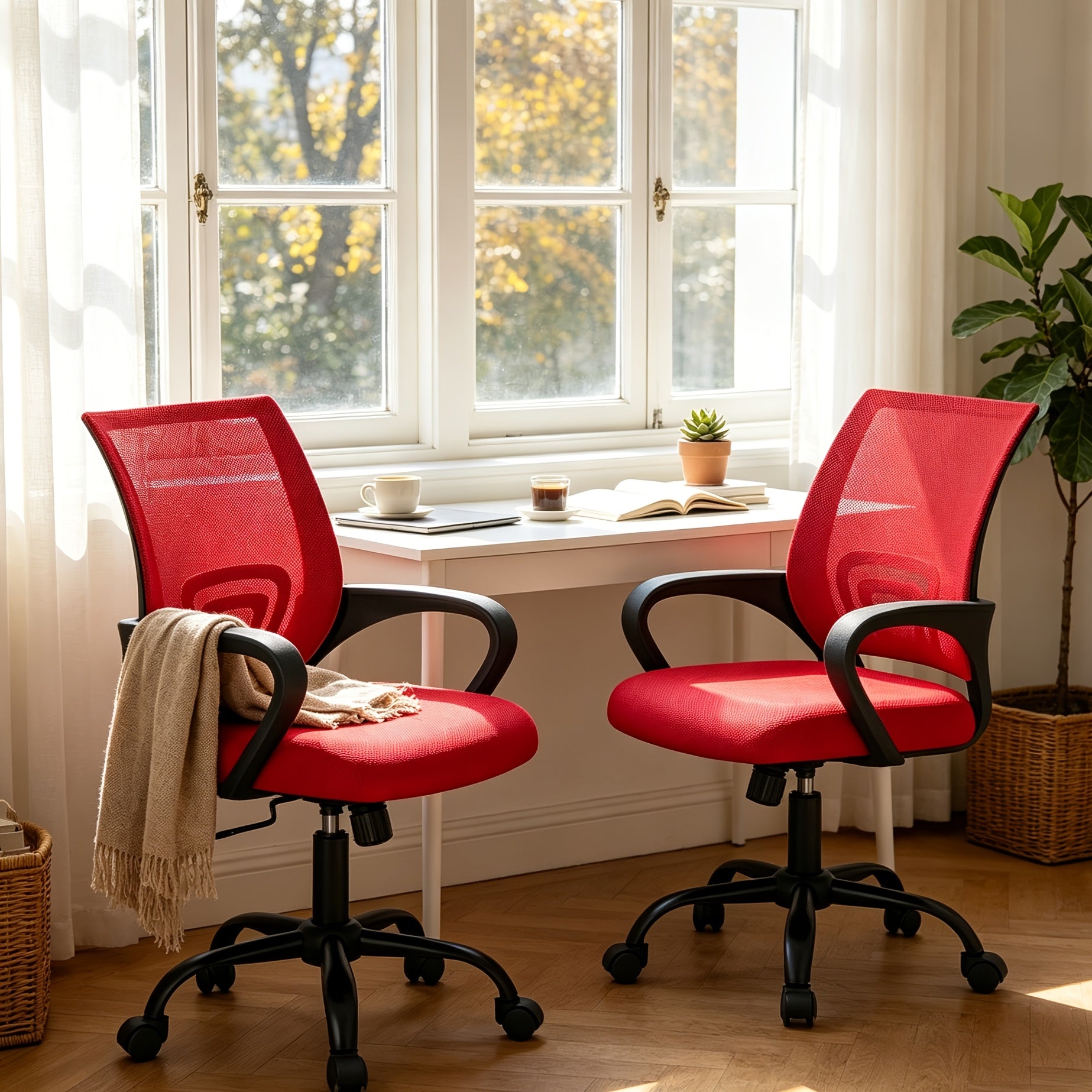 Office Chair shown in the Upgrade Red, 2P option