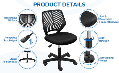 Office Chair with Adjustable Height and Lumbar Support for Home Office detail image - detail view 33