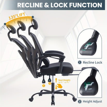 Office Chair with High Back for Comfortable Everyday Seating detail image - detail view 6