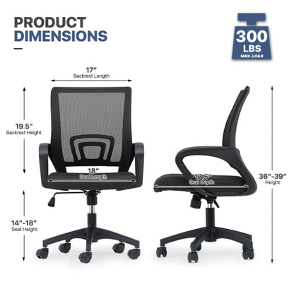 Office Chair with Lumbar Support and Adjustable Height for Home Office detail image - detail view 27