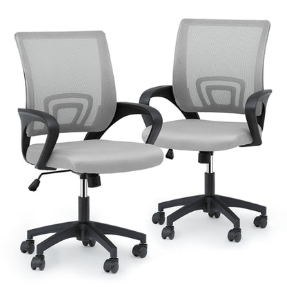 Office Chair shown in the Light Gray, 2pcs option