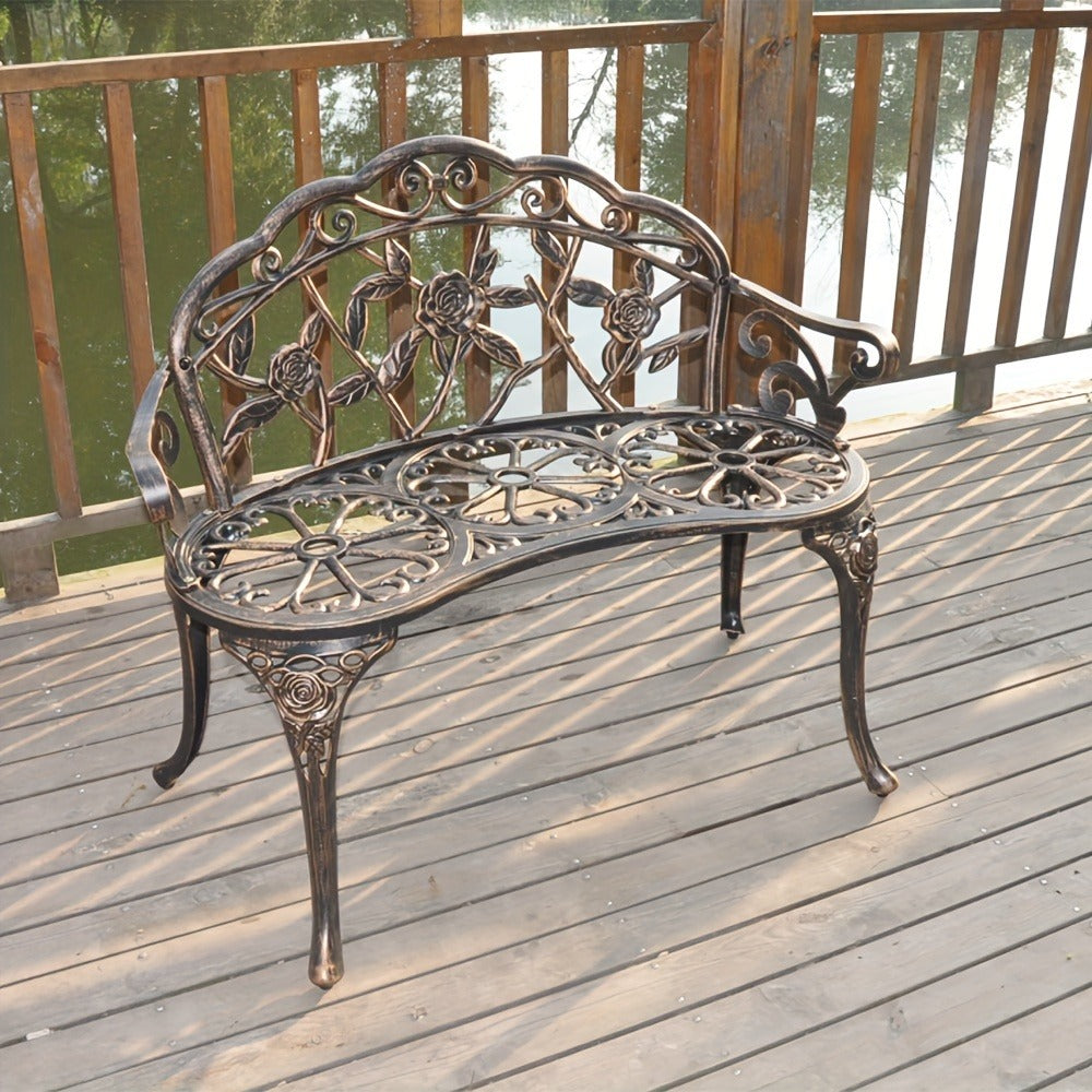 Outdoor Bench with Armrests for Comfortable Outdoor Seating in Patio detail image - detail view 5