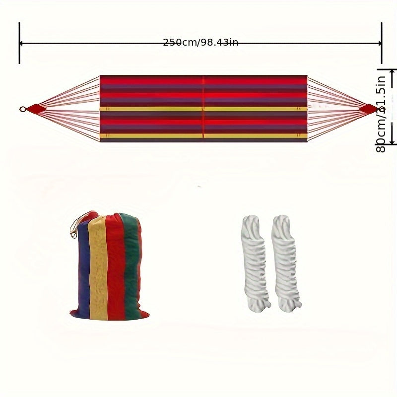 Outdoor Hammock shown in the Color stripes-31.5inch*98.43inch option