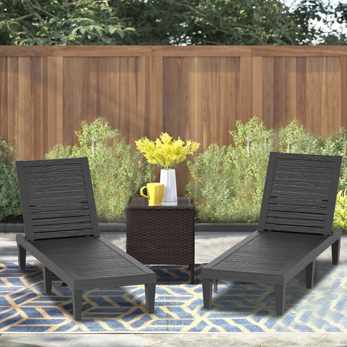 Outdoor Lounge Chair, Outdoor Recliner Lounge Chair with Adjustable Backrest shown in the main product view