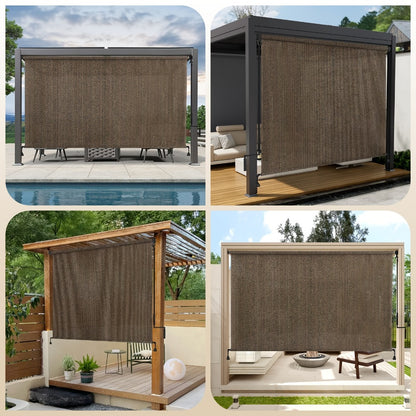 Outdoor Patio Roller Shade with Added Privacy for Outdoor Shade and Protection detail image - detail view 6
