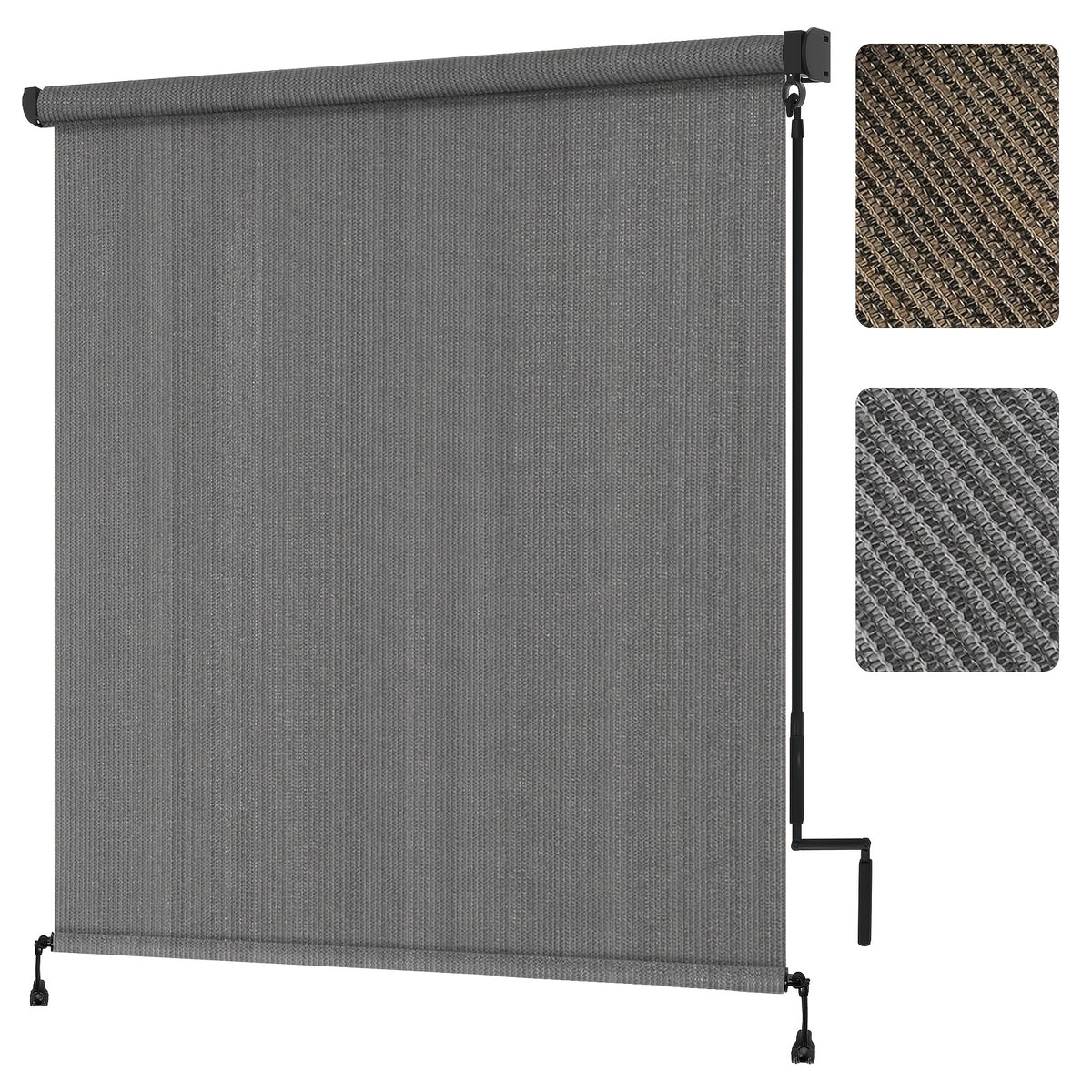 Outdoor Roller Shade shown in the Gray, 4×8FT (48"W x 96"H) option