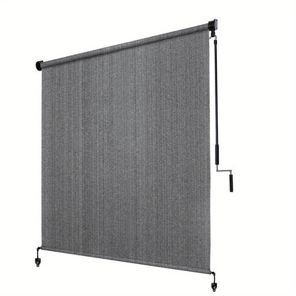 Outdoor Roller Shade shown in the Gray, 72"W X 72"H option