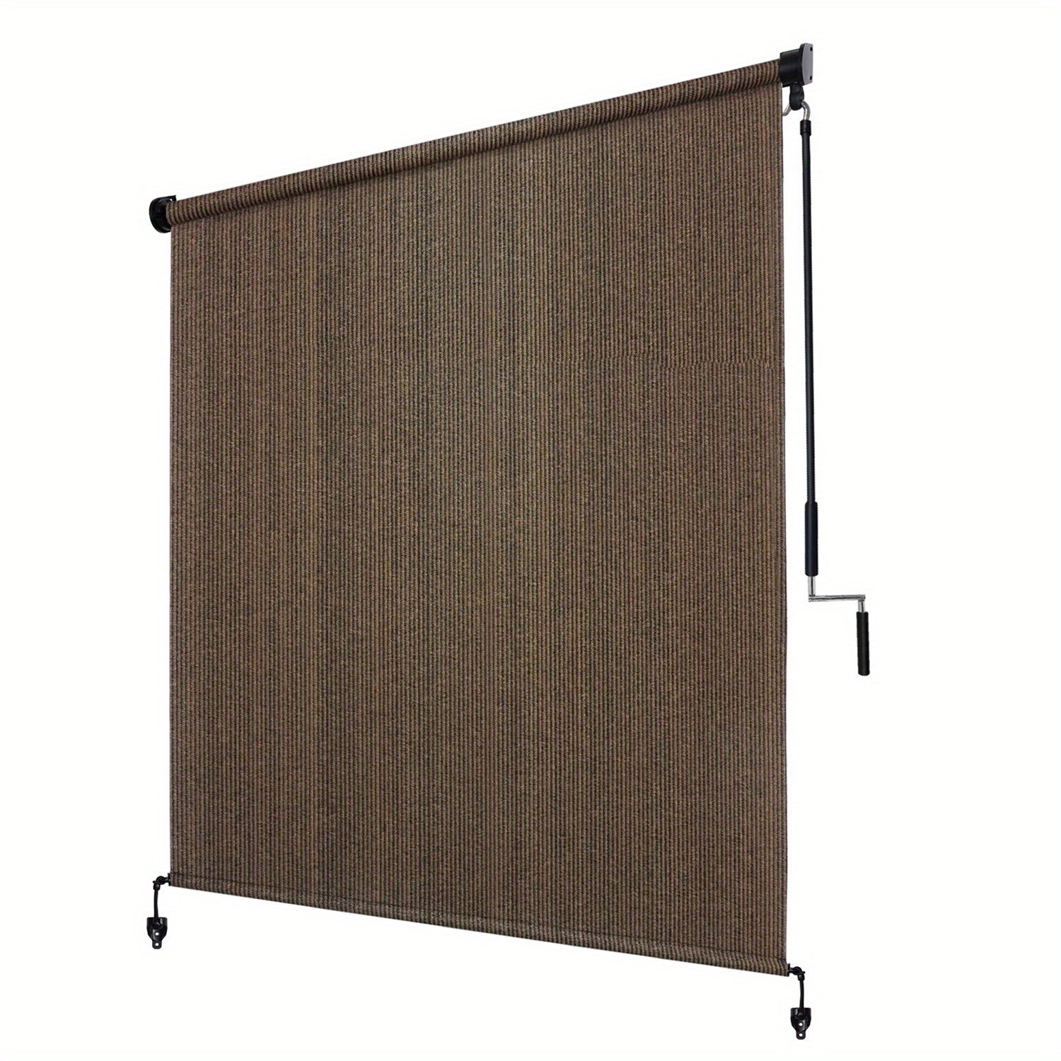 Outdoor Roller Shade shown in the Mocha, 72"W X 72"H option