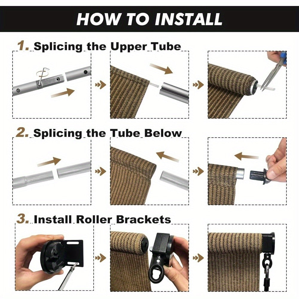 Outdoor Patio Roller Shade with Multiple Color Options for Outdoor Shade and Protection detail image - detail view 13