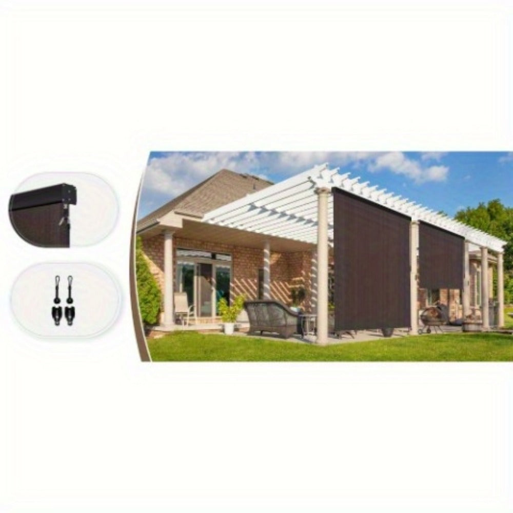 Outdoor Patio Roller Shade with Multiple Color Options for Outdoor Shade and Protection detail image - detail view 16