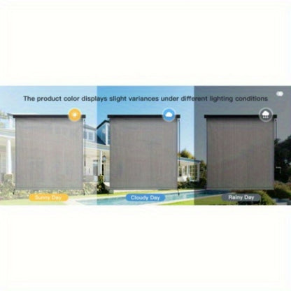 Outdoor Patio Roller Shade with Multiple Color Options for Outdoor Shade and Protection detail image - detail view 20